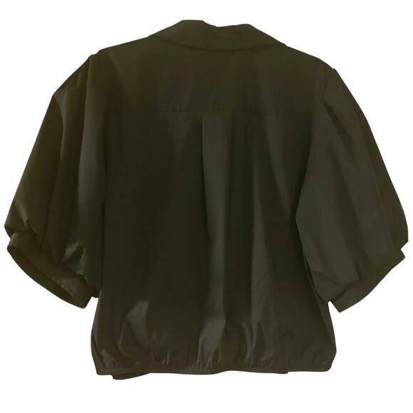 NWT Finley Bomba Silky Black Poplin Shirt with Front Twist Hem Size XL - Picture 6 of 6